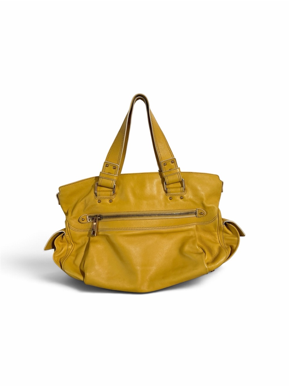 Vintage Marc Jacobs yellow leather hobo tote